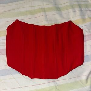 White Fox Boutique Red Bubble Crop Top